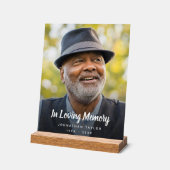 カスタム写真追悼式 アクリルサイン (傾斜)