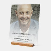 カスタム写真追悼式 アクリルサイン (傾斜)