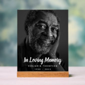 カスタム写真追悼式 アクリルサイン (ニュートラル)