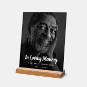 カスタム写真追悼式 アクリルサイン (傾斜)