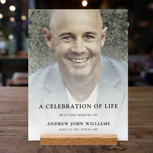 カスタム写真追悼式 アクリルサイン