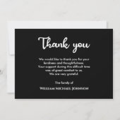 カスタム写真追悼永遠ゴルフ サンキューカード (裏面)