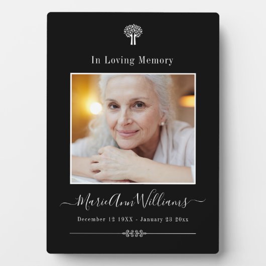 カスタム写真追悼記念 フォトプラーク (正面)