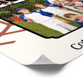 カスタム写真野球コーチユー感謝していギフト ポスター (角)