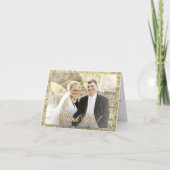 カスタム写真金ゴールド続編ありがとう サンキューカード (正面)