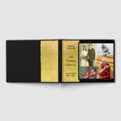 カスタム写真金ゴールド50周年結婚記念 ゲストブック (全面)