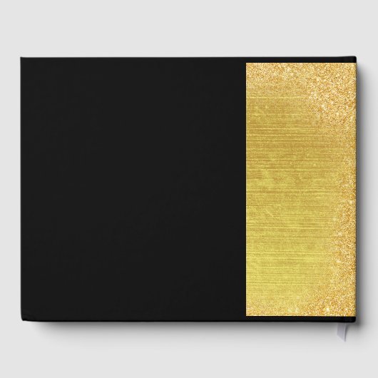 カスタム写真金ゴールド50周年結婚記念 ゲストブック (裏面)