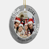 カスタム写真銀の雪絵を描素朴片 セラミックオーナメント (右)