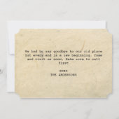 カスタム写真鍵我々は新しい家を移動 案内状 (裏面)