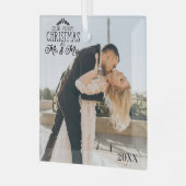 カスタム写真面取りガラスのクリスマスオーナメント ガラスオーナメント (正面左)