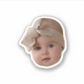 カスタム写真顔パーソナライズされた顔党 シール (正面)
