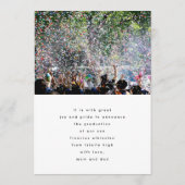 カスタム写真高校の卒業発表 案内状 (裏面)