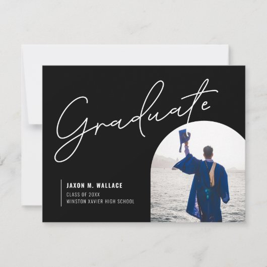 カスタム写真高校卒業会 案内状 (正面)