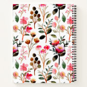 カスタム写真鮮やかフローラ縁ど植物学 ノートブック (裏面)
