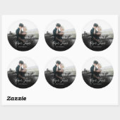 カスタム写真黒抽象芸術写真家クラ ラウンドシール (シート)