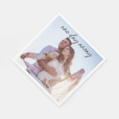 カスタム写真1日リハーサル遠くにディナー スタンダードランチョンナプキン (角)