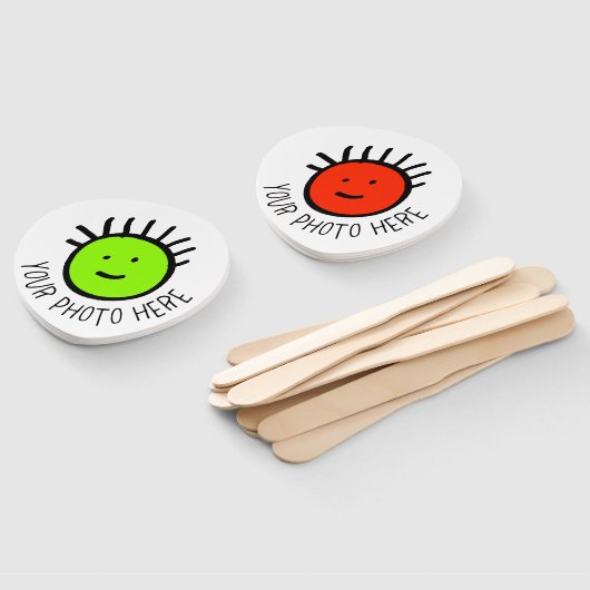 カスタム写真10パドルの手のファン、テンプレートを好む ハンドファン (組立なし)