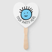 カスタム写真10 xハートハンドファン、テンプレートを優先 ハンドファン (裏面)