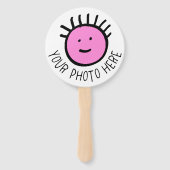 カスタム写真10 xラウンドハンドファン、テンプレート ハンドファン (正面)