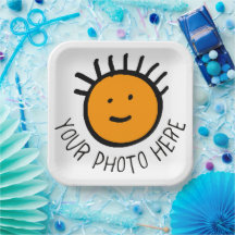 カスタム写真12大正方形紙プレートテンプレート