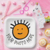 カスタム写真12大正方形紙プレートテンプレート ペーパープレート (パーティー)