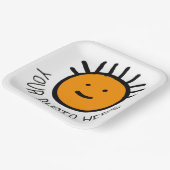 カスタム写真12大正方形紙プレートテンプレート ペーパープレート (傾斜あり)