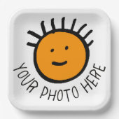 カスタム写真12大正方形紙プレートテンプレート ペーパープレート (正面)