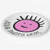 カスタム写真12 LARGE 9インチ紙プレートテンプレート ペーパープレート (アングル)