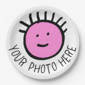 カスタム写真12 LARGE 9インチ紙プレートテンプレート ペーパープレート (正面)