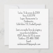 カスタム写真15th誕生日Mis Quince Quinceanera 招待状 (裏面)