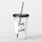 カスタム写真16ハッピーバースデーパーソナライズされた アクリルタンブラー (裏面)