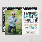 カスタム写真2やめレギト2誕生日 招待状 (正面/裏面)