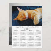 カスタム写真2025年カレンダー新年おめでとう シーズンカード (正面/裏面)