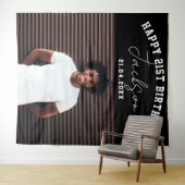 カスタム写真21歳の誕生日パーティーの背景 タペストリー (インサイチュ(横))