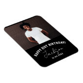 カスタム写真21歳の誕生日パーティーメモリ記念メモリ マグネット (右側)