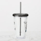 カスタム写真21番目のハッピーバースデーパーティーテンプレート アクリルタンブラー (右)