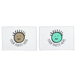 カスタム写真2 x標準PILLOLCASEテンプレート 枕カバー