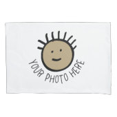 カスタム写真2 x標準PILLOLCASEテンプレート 枕カバー (正面左)