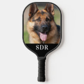 カスタム写真3パーソナライズされたイニシャルモノグラム ピックルボールラケット (裏面)