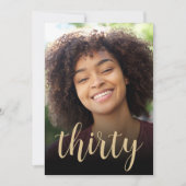 カスタム写真30歳の誕生日パーティー 招待状 (正面)