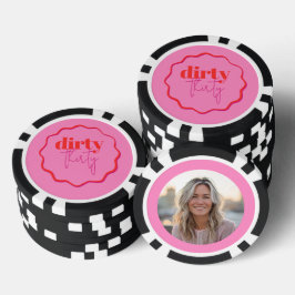 カスタム写真30th誕生日トランプのポーカーチップダーティ30 ポーカーチップ