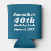 カスタム写真30th 40th 50th 60th誕生日パーティー 缶クーラー (裏面)