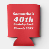 カスタム写真30th 40th 50th 60th誕生日パーティー 缶クーラー (裏面)