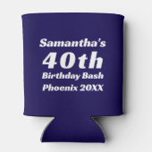 カスタム写真30th 40th 50th 60th誕生日パーティー 缶クーラー (裏面)