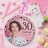 カスタム写真30th Brthday紙プレート ペーパープレート (パーティー)