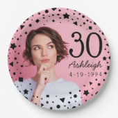 カスタム写真30th Brthday紙プレート ペーパープレート (正面)
