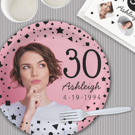 カスタム写真30th Brthday紙プレート ペーパープレート