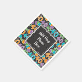 カスタム写真40カラフル歳の誕生日紙ナプキンス スタンダードカクテルナプキン (角)