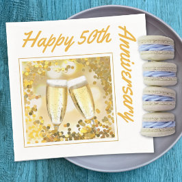 カスタム写真50周年結婚パーティー スタンダードカクテルナプキン