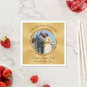 カスタム写真50周年記念飲料ナプキンス スタンダードカクテルナプキン (インサイチュ)